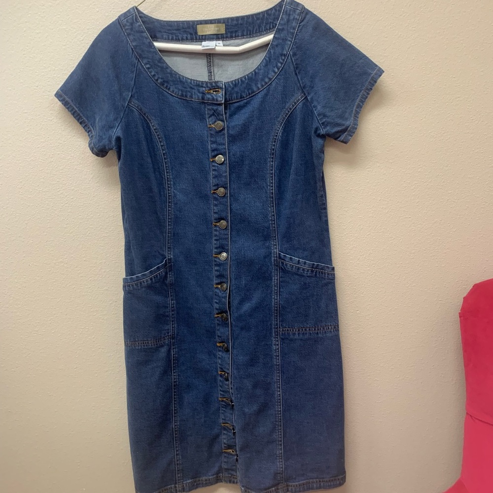 Territory ahead denim button down dress size 10 with pockets